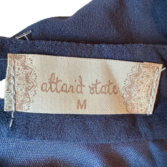 NWT Alter’d State, Medium, Navy Blue sleeveless dress. Lace hem. - Picture 6 of 11